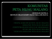 Peta Hijau Malang, Jawa Timur (2010)
